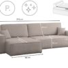 Ecksofa mit schlaffunktion und bettkasten, Eckcouch Best XL stoff Verita