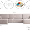 Ecksofa mit schlaffunktion und bettkasten, Eckcouch BEST U XL stoff Verita