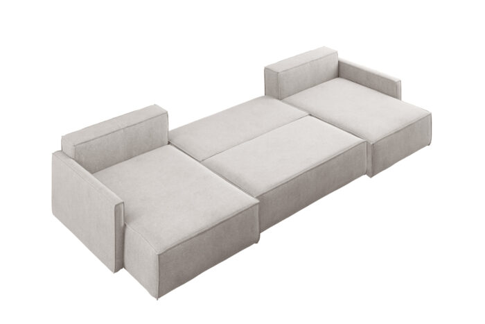 Ecksofa Carlos U-Form Mit Schlaffunktion Und Bettkasten Stoff Salvador