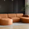 Ecksofa Modena U-Form, Sofa Elegant und Moderne Stoff Salvador