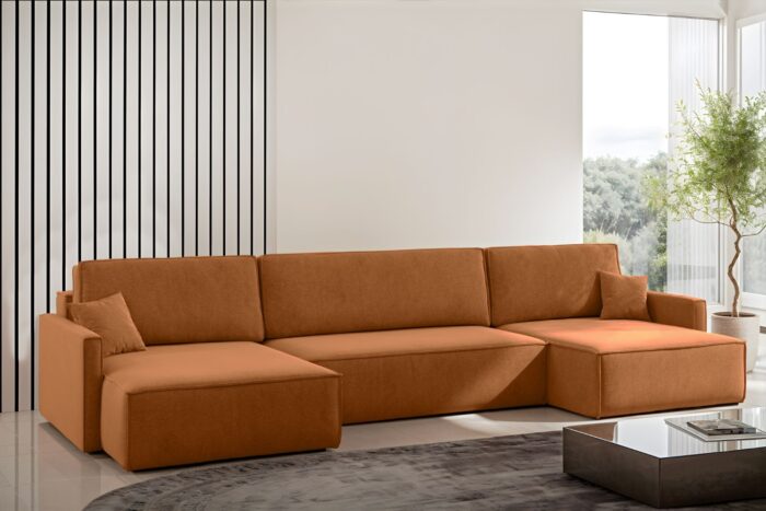 Ecksofa Carlos U-Form Mit Schlaffunktion Und Bettkasten Stoff Salvador