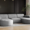Ecksofa Modena U-Form, Sofa Elegant und Moderne Stoff Salvador