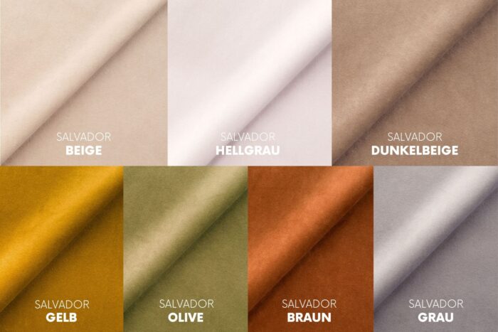 Ecksofa Modena U-Form, Sofa Elegant und Moderne Stoff Salvador