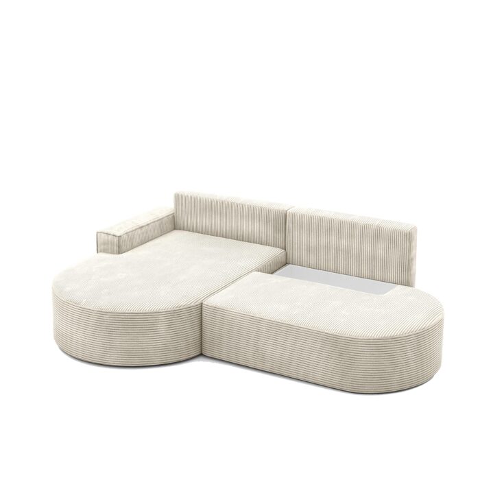 Ecksofa Modena Pro mit Schlaffunktion und Bettkasten stoff Poso