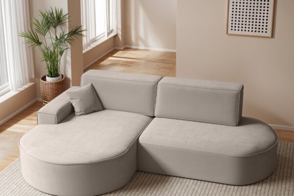 Ecksofa Modena Pro mit Schlaffunktion und Bettkasten stoff Salvador