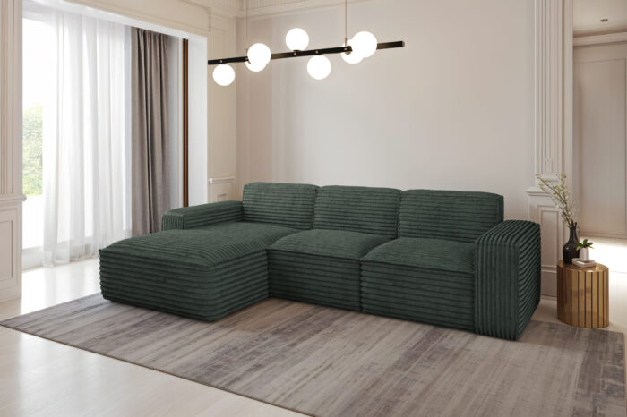 Ecksofa, Sofa L form, Couch L form Siena L stoff Velo