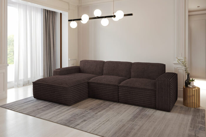 Ecksofa, Sofa L form, Couch L form Siena L stoff Velo