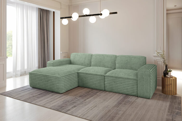 Ecksofa, Sofa L form, Couch L form Siena L stoff Velo