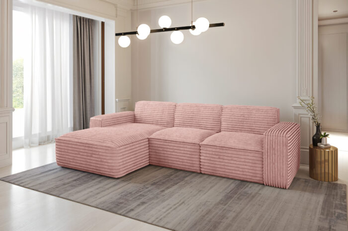 Ecksofa, Sofa L form, Couch L form Siena L stoff Velo