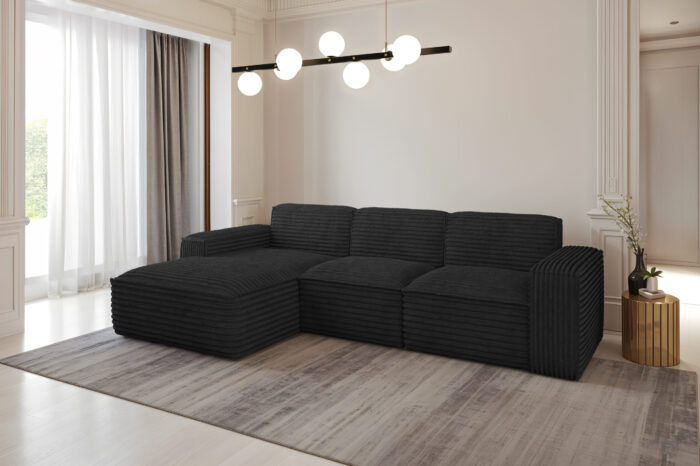 Ecksofa, Sofa L form, Couch L form Siena L stoff Velo