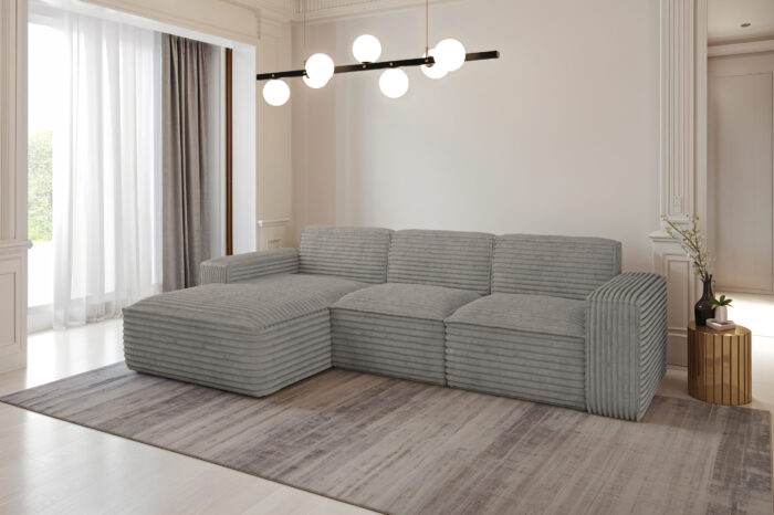 Ecksofa, Sofa L form, Couch L form Siena L stoff Velo