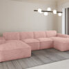 Ecksofa U-Form Siena mit Stoff Velo