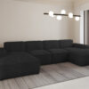 Ecksofa U-Form Siena mit Stoff Velo