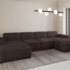 Ecksofa U-Form Siena mit Stoff Velo