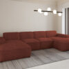 Ecksofa U-Form Siena mit Stoff Velo