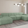 Ecksofa U-Form Siena mit Stoff Velo