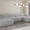 Ecksofa U-Form Siena mit Stoff Velo