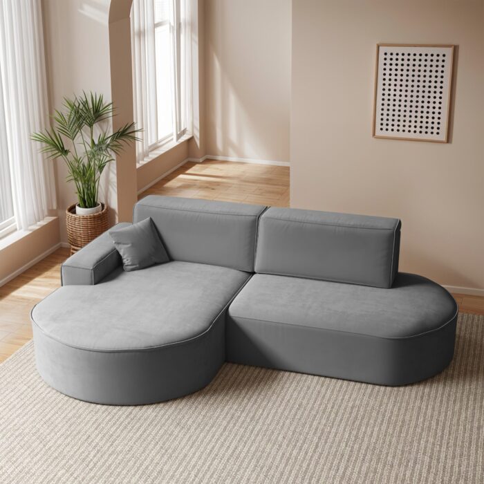 Ecksofa Modena Pro mit Schlaffunktion und Bettkasten stoff Salvador