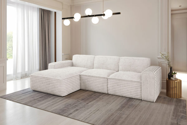 Ecksofa, Sofa L form, Couch L form Siena L stoff Velo