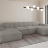 Ecksofa U-Form Siena mit Stoff Velo