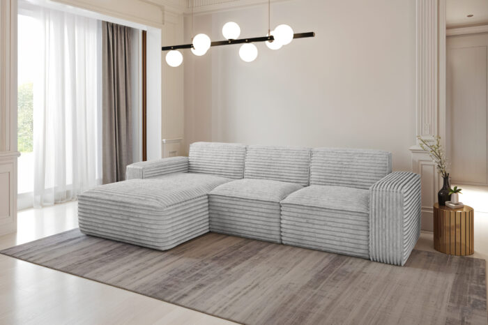 Ecksofa, Sofa L form, Couch L form Siena L stoff Velo