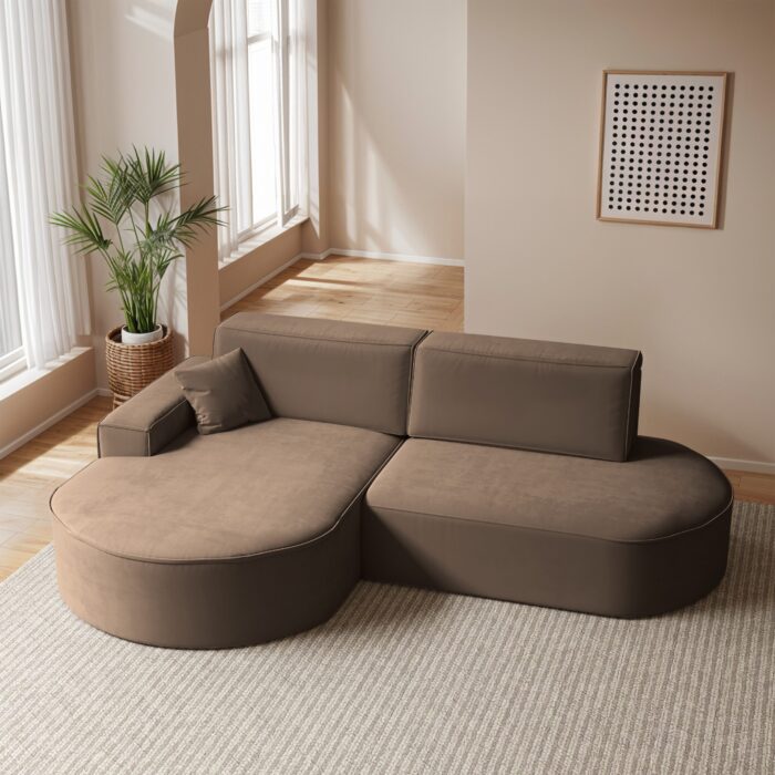 Ecksofa Modena Pro mit Schlaffunktion und Bettkasten stoff Salvador