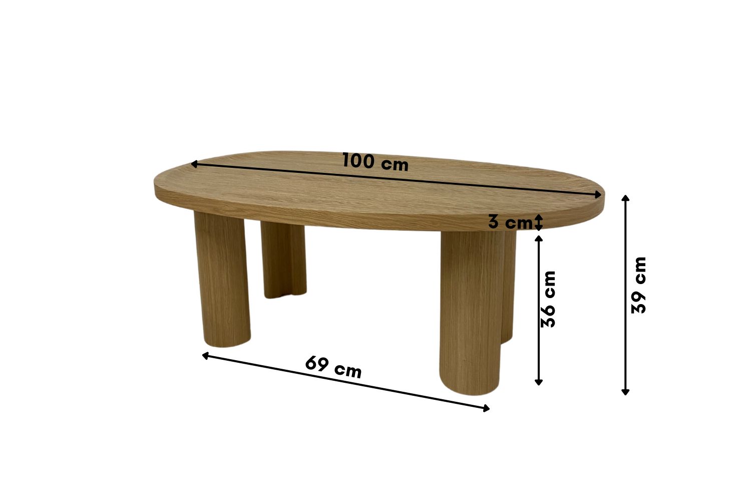 Kaffeetisch OVALI, Modernistisch und Stabil – Bild 6