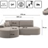 Ecksofa Modena Pro mit Schlaffunktion und Bettkasten stoff Salvador