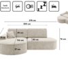 Ecksofa Modena Pro mit Schlaffunktion und Bettkasten stoff Arena