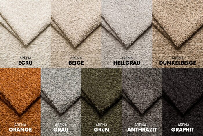 Ecksofa Modena Pro mit Schlaffunktion und Bettkasten stoff Arena