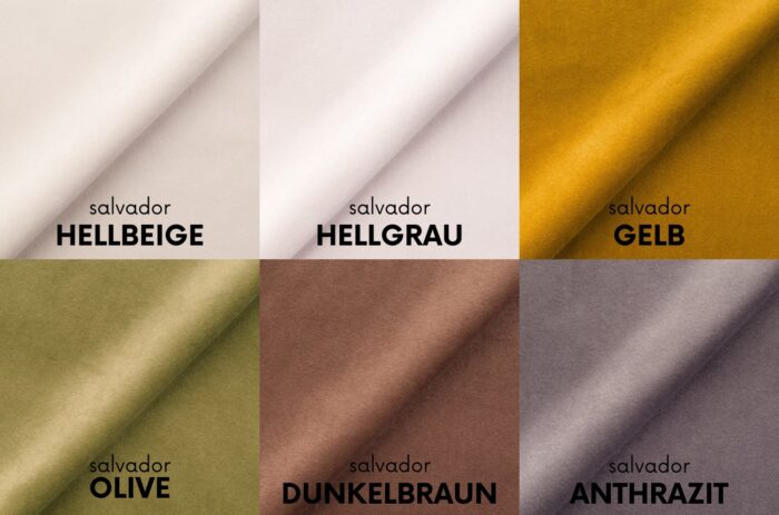 Ecksofa Modena Pro mit Schlaffunktion und Bettkasten stoff Salvador