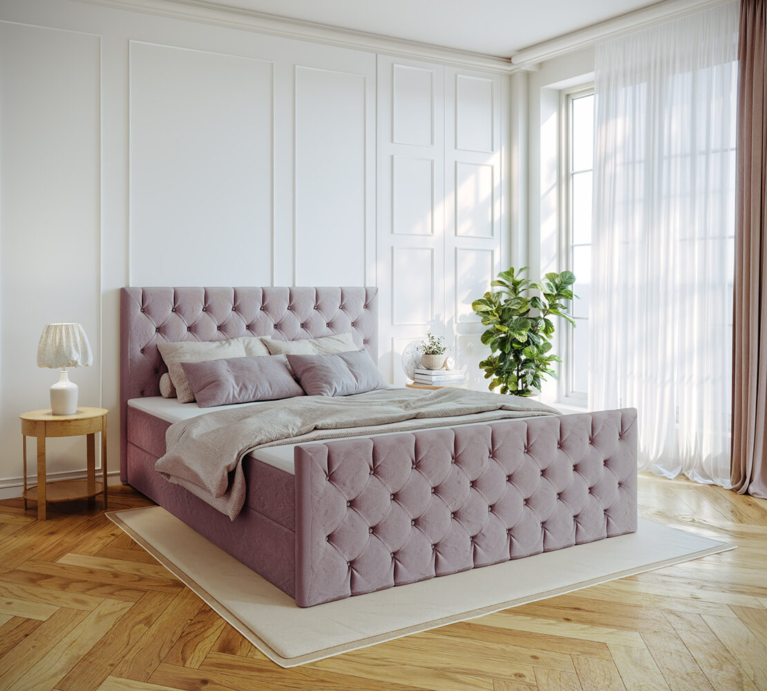 Kontinentalbett Mars Mit Bettkasten Stoff Riviera – Bild 3