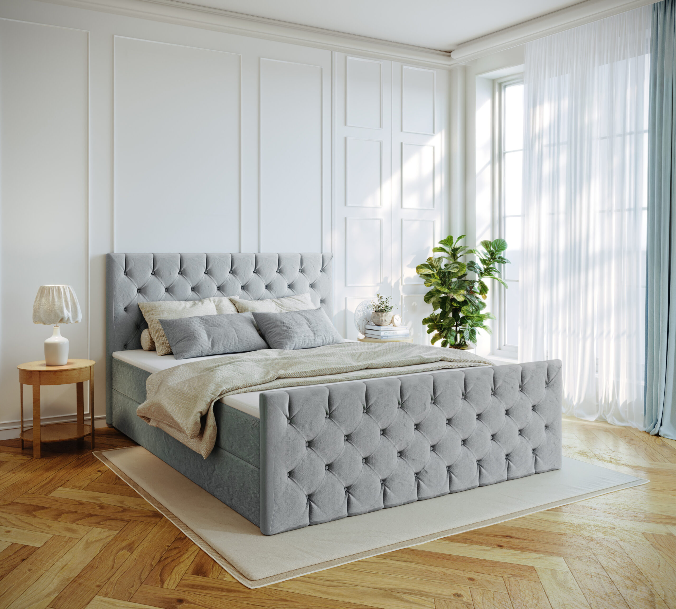 Kontinentalbett Mars Mit Bettkasten Stoff Riviera – Bild 4