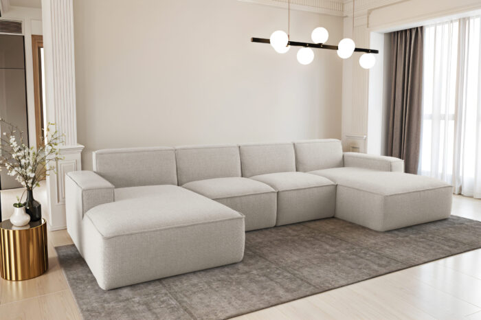 Ecksofa U-Form Siena mit Stoff Artico