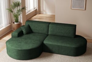Ecksofa Modena Pro mit Schlaffunktion und Bettkasten stoff Poso