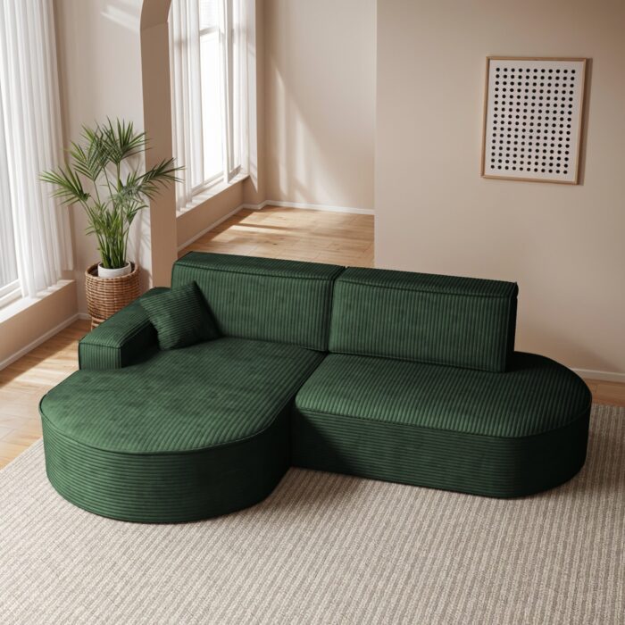 Ecksofa Modena Pro mit Schlaffunktion und Bettkasten stoff Poso