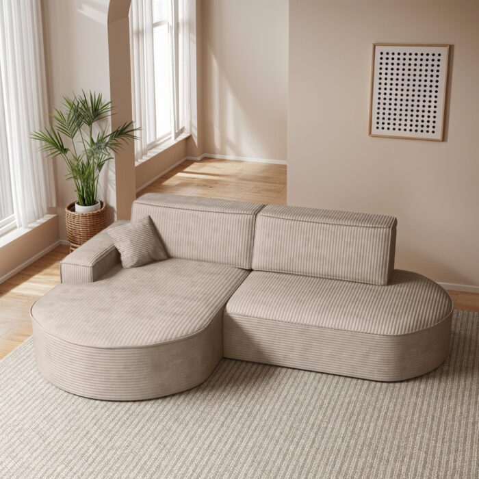 Ecksofa Modena Pro mit Schlaffunktion und Bettkasten stoff Poso