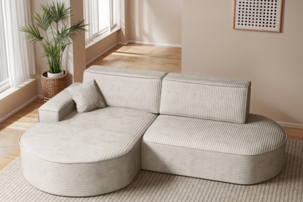 Ecksofa Modena Pro mit Schlaffunktion und Bettkasten stoff Poso