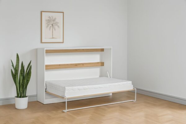 Schrankbett Perfekt 120x200 ein horizontales, das Design und Funktionalität vereint mit Matratze