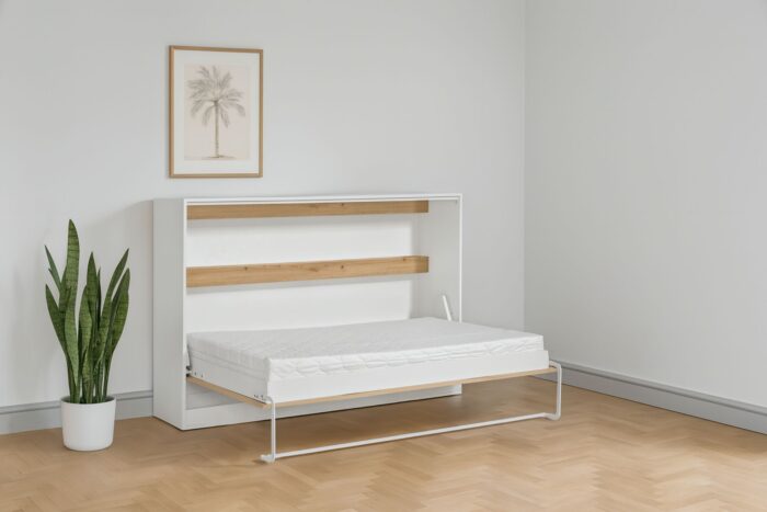 Schrankbett Perfekt 120x200 ein horizontales, das Design und Funktionalität vereint mit Matratze