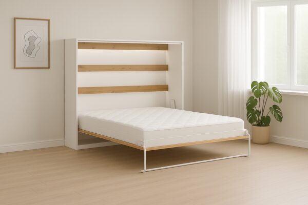 Schrankbett Perfekt 160x200 ein horizontales , das Design und Funktionalität vereint mit Matratze