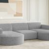 Ecksofa Designer, Sofa U Form MODENA Stoff Loop