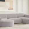Ecksofa Designer, Sofa U Form MODENA Stoff Loop