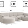 Ecksofa Designer, Sofa U Form MODENA Stoff Loop
