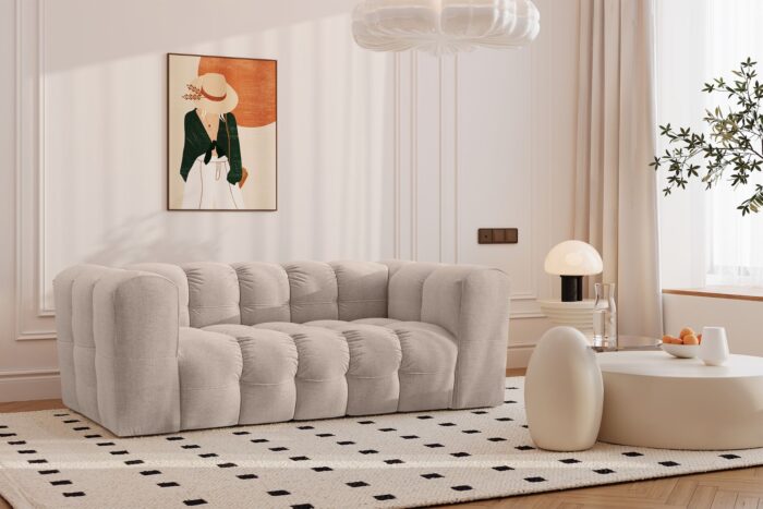 Sofa 2-Sitzer, Komfort Couch BALOO, stoff Schenille