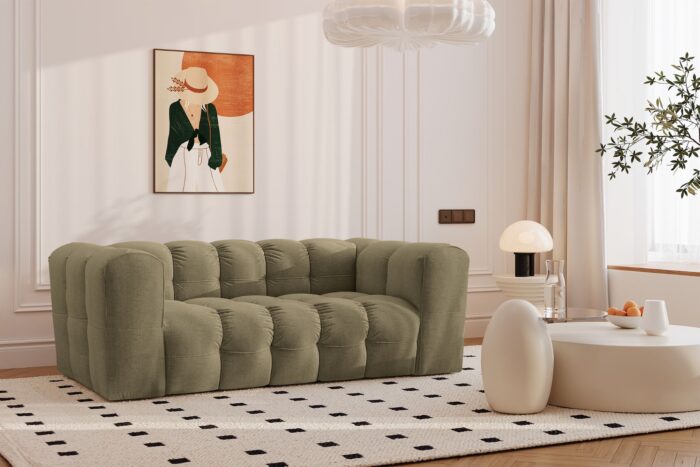 Sofa 2-Sitzer, Komfort Couch BALOO, stoff Schenille