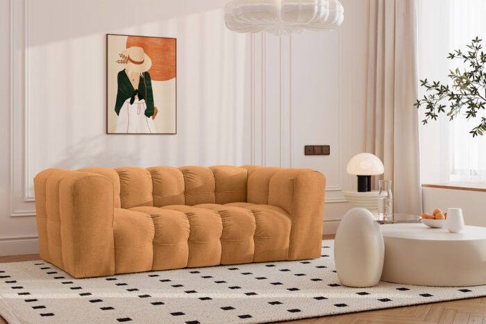 Sofa 2-Sitzer, Komfort Couch BALOO, stoff Schenille