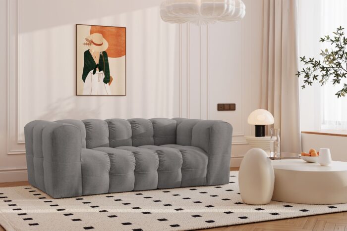 Sofa 2-Sitzer, Komfort Couch BALOO, stoff Schenille