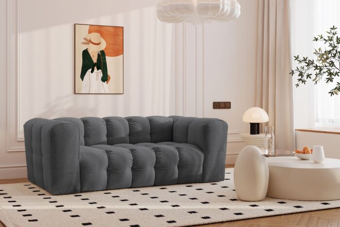 Sofa 2-Sitzer, Komfort Couch BALOO, stoff Schenille