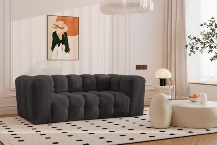 Sofa 2-Sitzer, Komfort Couch BALOO, stoff Schenille